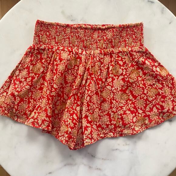 Free People Say It's So Cotton Shorts In Pink Floral Combo Size Small - Picture 8 of 11